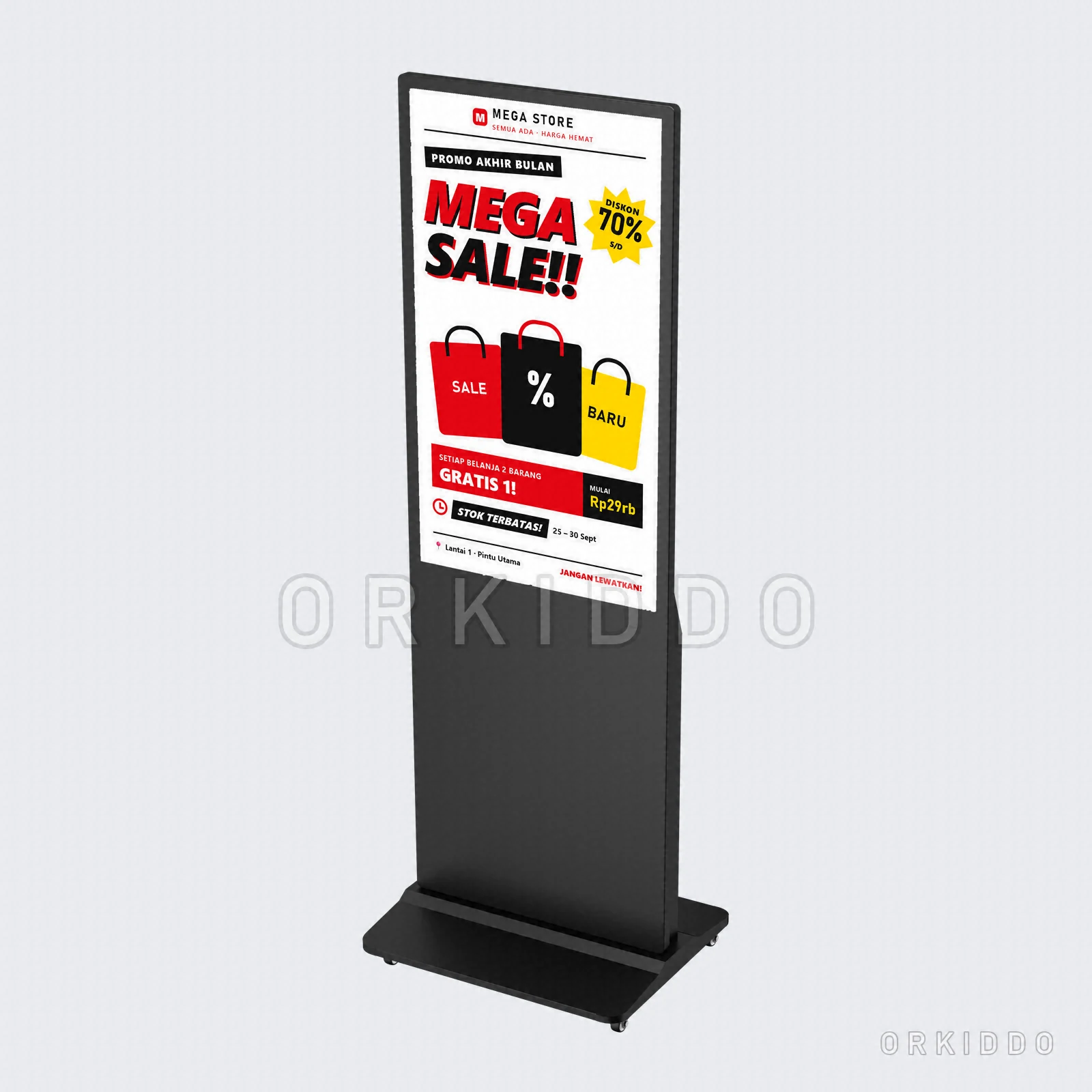 Orkiddo OKD-B43 Floor-Standing Digital Poster