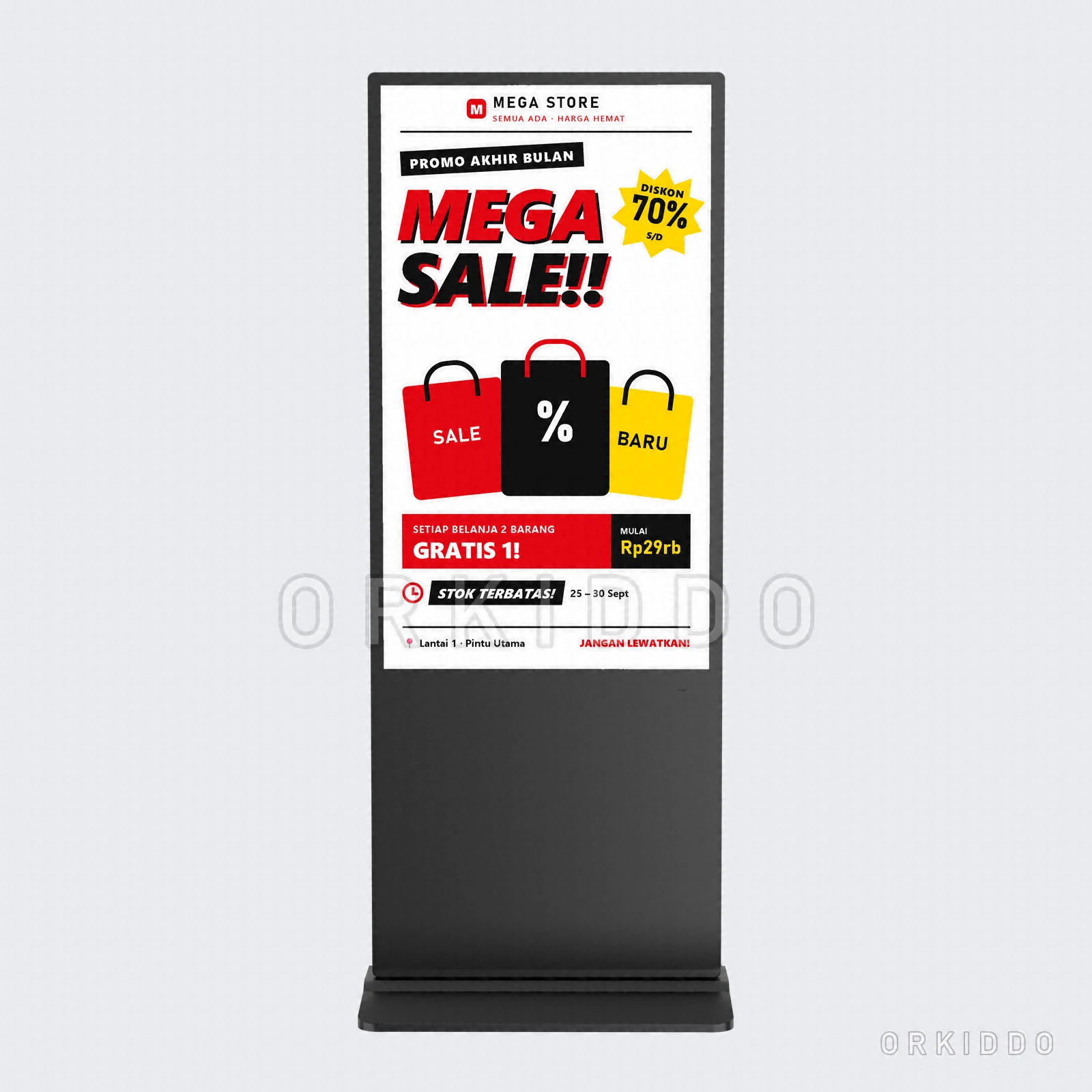 Orkiddo OKD-B49 Floor-Standing Digital Poster