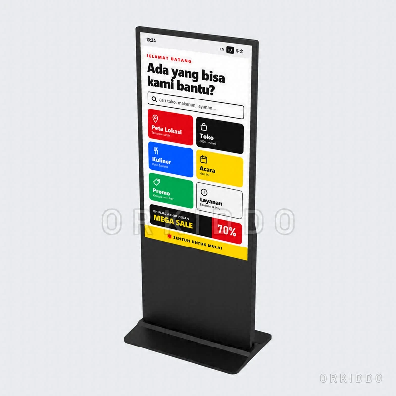 Orkiddo OKD-B55 Floor-Standing Digital Poster Capacitive Touch
