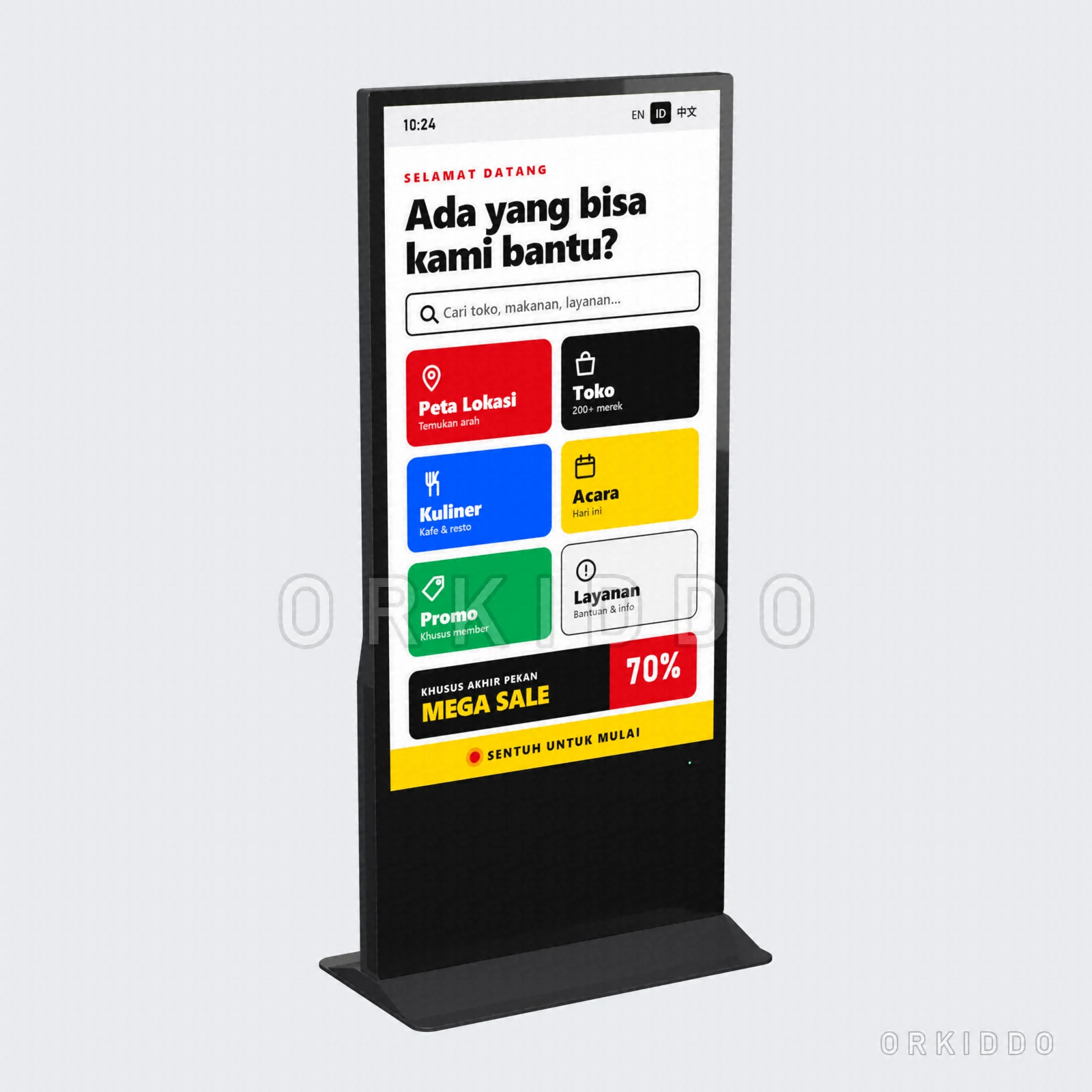 Orkiddo OKD-B65 Floor-Standing Digital Poster Capacitive Touch