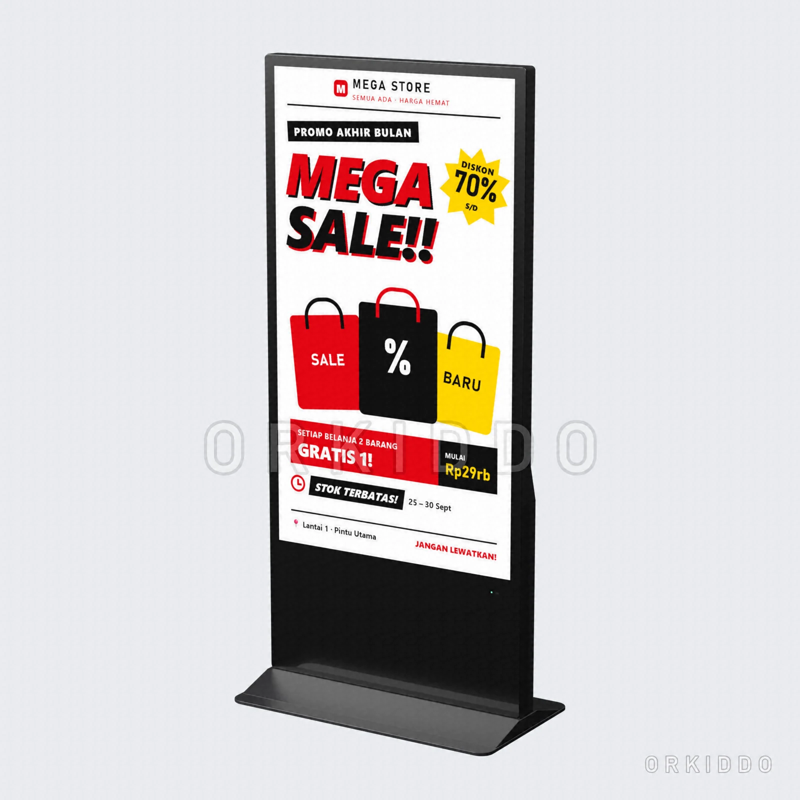 Orkiddo OKD-B65 Floor-Standing Digital Poster
