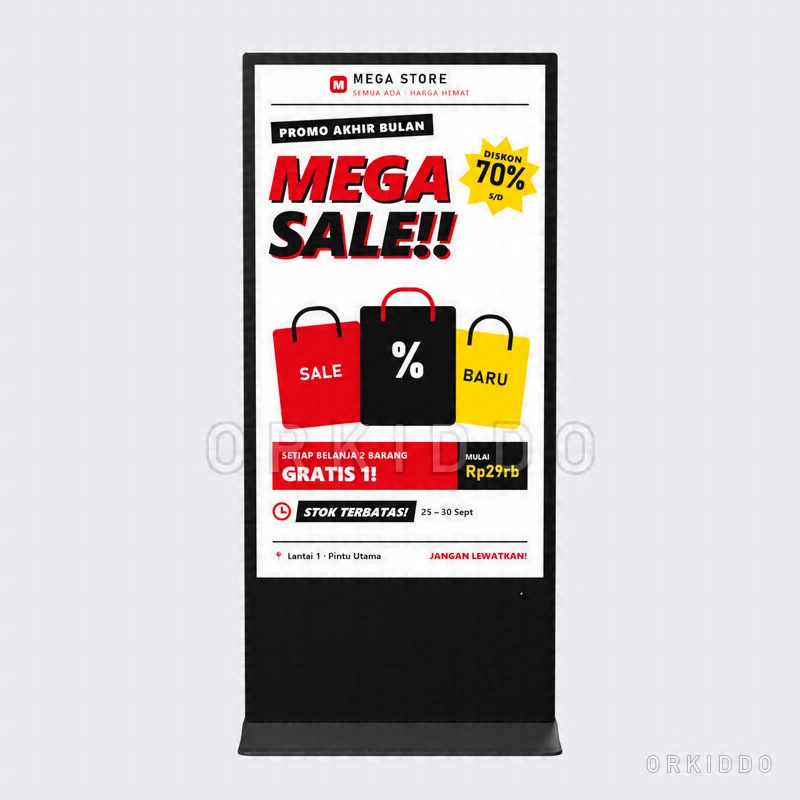 Orkiddo OKD-B65 Floor-Standing Digital Poster