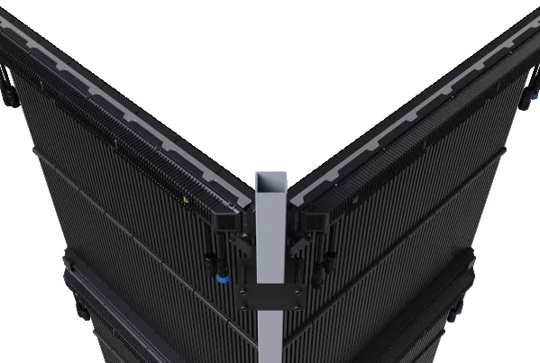 90 degree concave Platinum Mesh cabinet