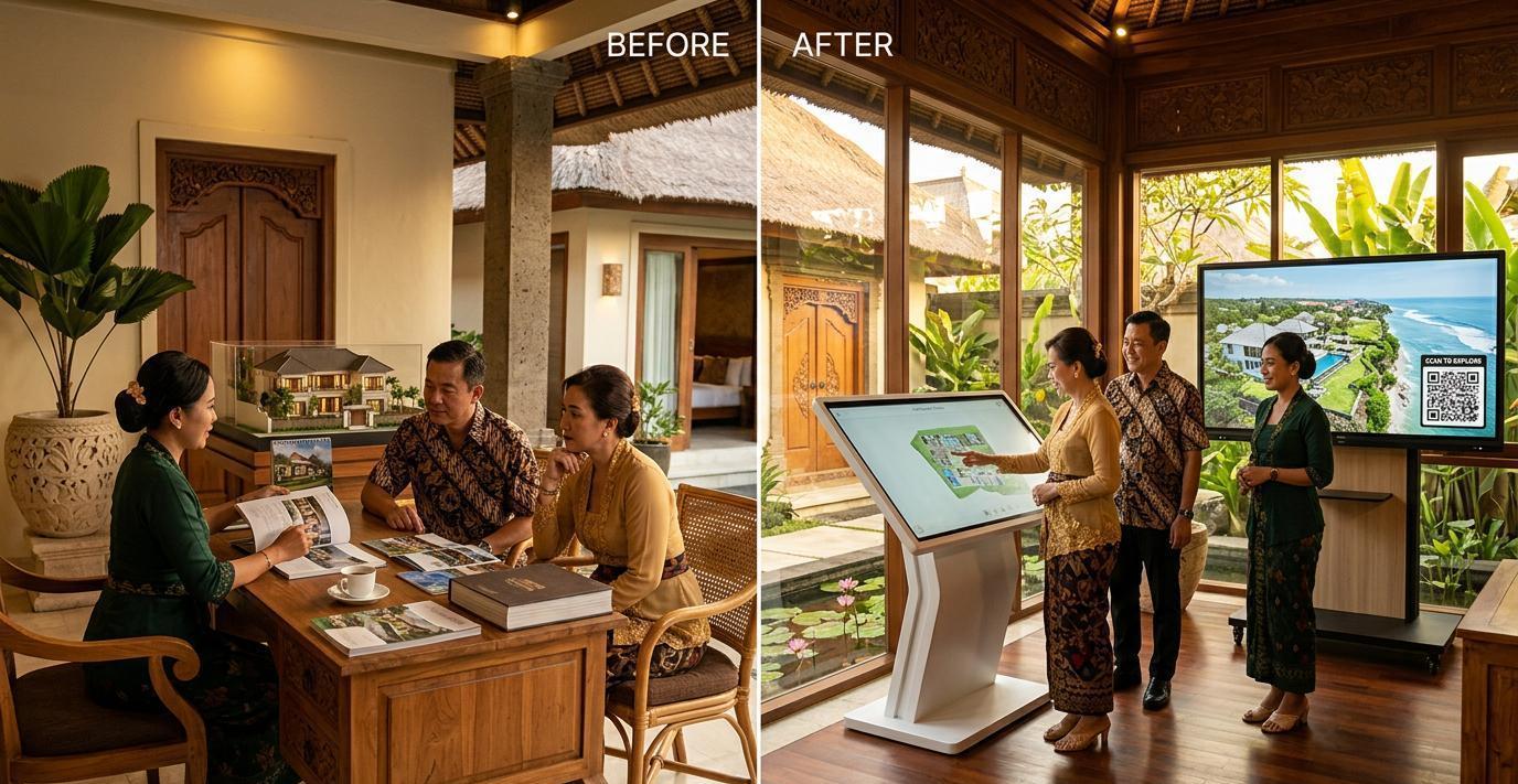 Ilustrasi sebelum dan sesudah: Closing Rate Showroom