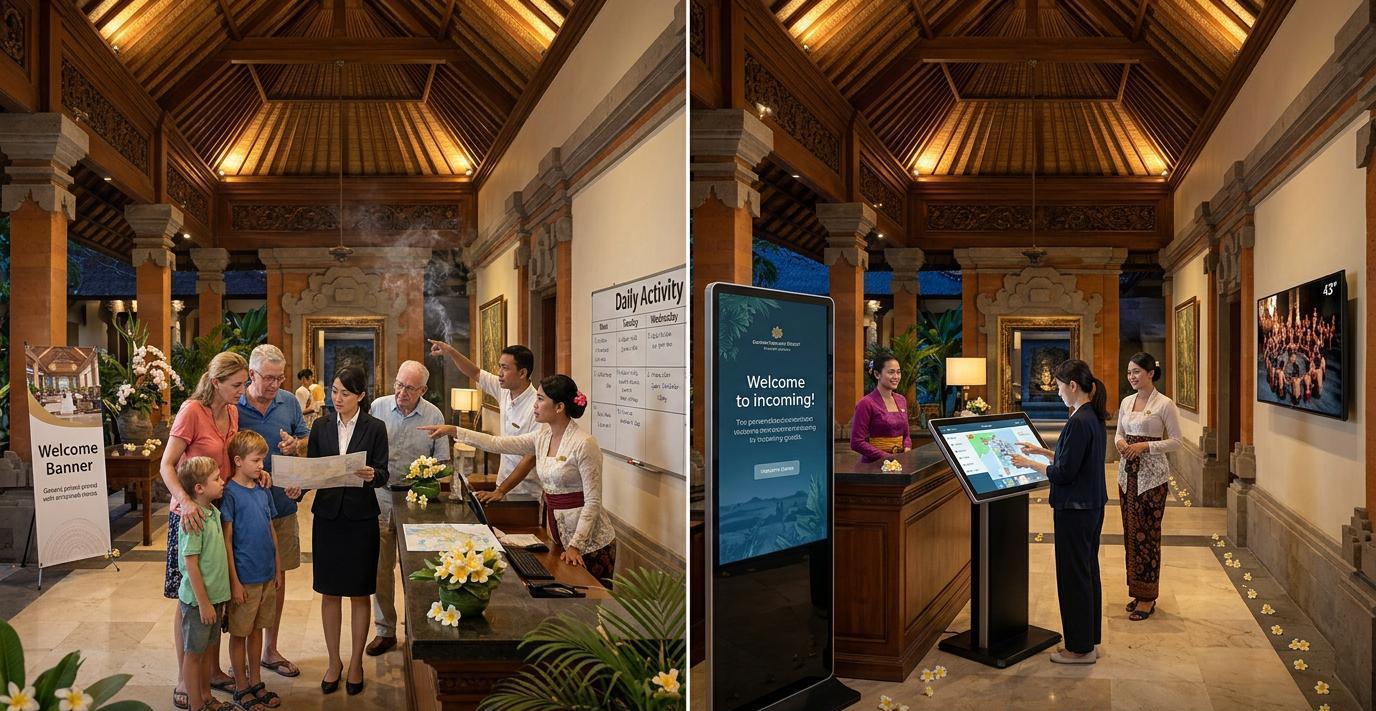 Ilustrasi sebelum dan sesudah: Lobby Hotel sebagai Mesin Kesan Pertama